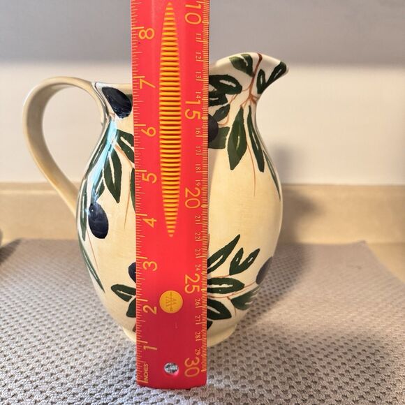 Vintage La Ceramica V.B.C Ceramic Pottery Pitcher 6770 Made In Italy 7 5/8” Tall - Picture 8 of 10
